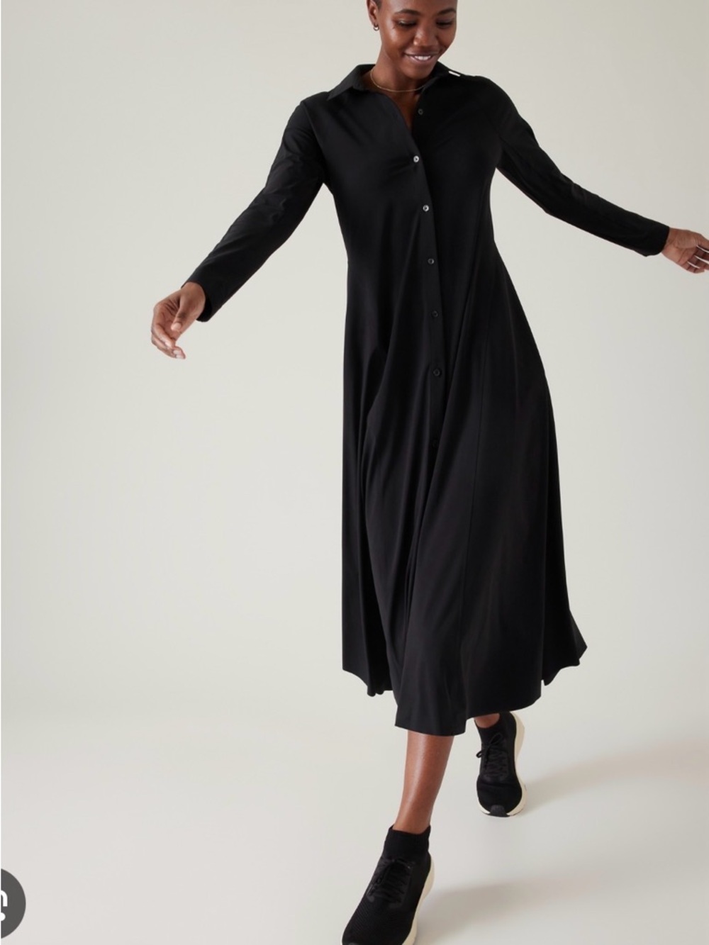 Athleta Black Cosmic Layer dress L
